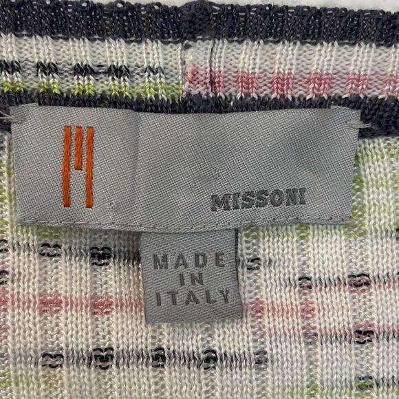 Missoni Cardigan Sweater 4 XS Multicolor Striped V-neck Made in Italy Classic - Picture 9 of 16